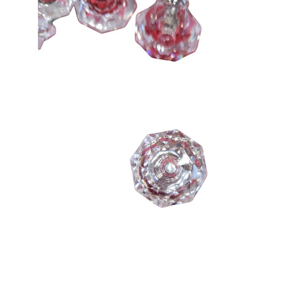 Cabinet Knobs Drawer Pulls Diamond Shape Crystal Glass 18 pieces #4‎